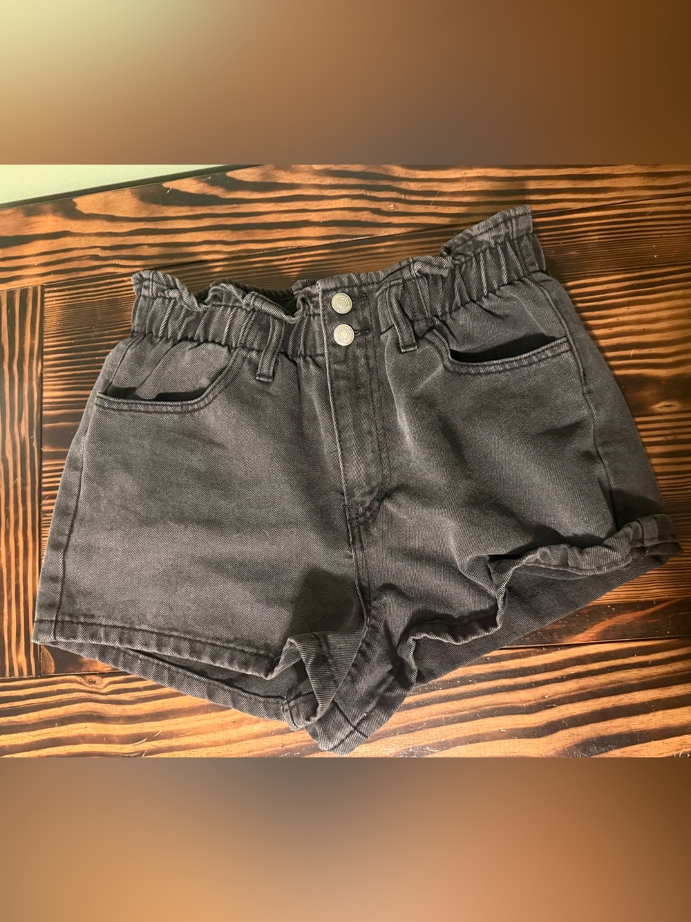 Forever 21 Black Elastic-Waist Shorts